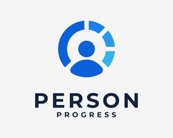 Person People Profile User Portrait Circle Progress Abstract Simple Minimalist Vector Logo Design