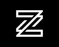 Letter Z Initials Line Art Linear Modern Geometric Minimalist Simple Monogram Vector Logo Design