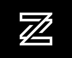 Letter Z Initials Line Art Linear Modern Geometric Minimalist Simple Monogram Vector Logo Design