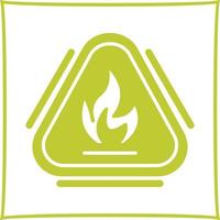 Caution Fire Vector Icon