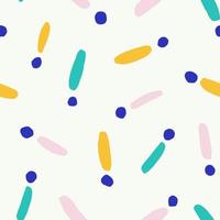 Vector abstract texture with lines and dots. Simple seamless pattern in naive childish style. Cute hand drawn background