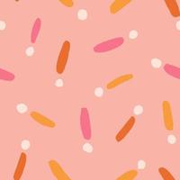 Vector abstract texture with lines and dots. Simple seamless pattern in naive childish style. Cute hand drawn background