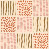 Vector texture with different brush strokes. Seamless pattern with hand drawn ink lines and spots