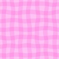Abstract seamless pattern with wavy lines. Hand drawn checkered texture. Monochrome plaid background in pastel color vector