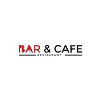 bar and cafe sign restaurant logo design template vector