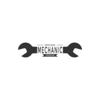 Logo, badge, emblem and logotype element for mechanic, garage, car repair and auto service vector