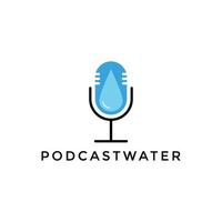 podcast agua icono logo diseño elemento vector