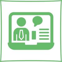 Online Job Interview Vector Icon