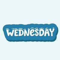 hello wednesday hand drawn design vector art