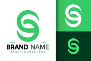 Letter S Nature Eco Leaf Monogram Unique Logo vector