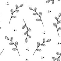 spring seamless pattern with willow branches vector