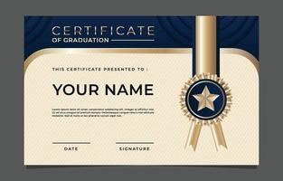 Professional Certificate Of Graduation Template vector