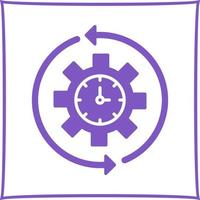 girar el icono de vector de tiempo