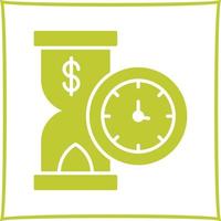 el tiempo es dinero vector icono