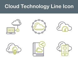 Cloud Technology Vector Icon Set