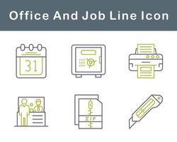 Work Office And Job Vector Icon Set