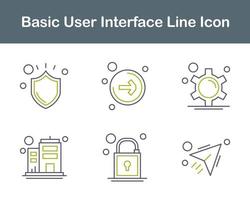 básico usuario interfaz vector icono conjunto