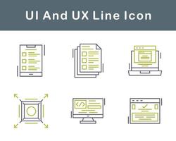 ui y ux vector icono conjunto