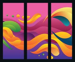 Trendy background with dynamic liquid shapes vector