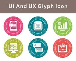 ui y ux vector icono conjunto