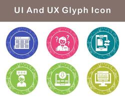 ui y ux vector icono conjunto