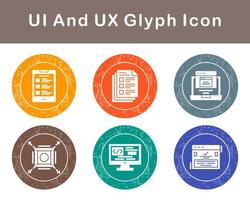 ui y ux vector icono conjunto