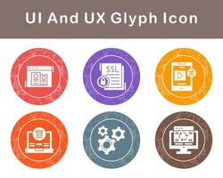 ui y ux vector icono conjunto