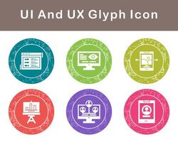 ui y ux vector icono conjunto