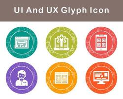 ui y ux vector icono conjunto