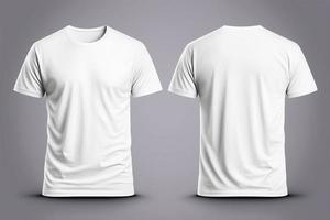 Mockup of a blank royal white tshirt with long sleeves isolated on white background. photo