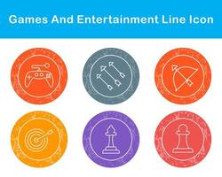 Games And Entertainment Vector Icon Set