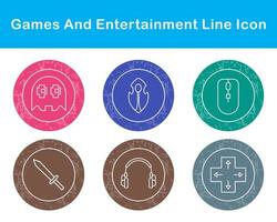 Games And Entertainment Vector Icon Set