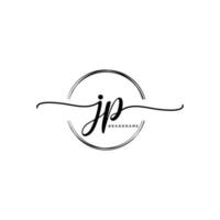 inicial jp femenino logo colecciones modelo. escritura logo de inicial firma, boda, moda, joyería, boutique, floral y botánico con creativo modelo para ninguna empresa o negocio. vector