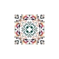 Pattern for knitting and embroidery. The Nordic style. Folk pattern. Scandinavian, Ukrainian ornament. Spanish porcelain. Arabesque damask. Ethnic motive. vector