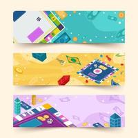 Horizontal Monopoly Banner Collection vector