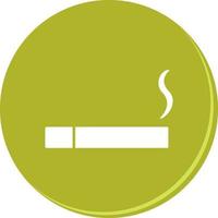 icono de vector de cigarrillo encendido único