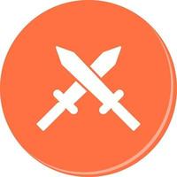 Unique Two Swords Vector Icon