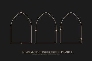 minimalista lineal arcos marco, elementos y ilustraciones en sencillo lineal estilo vector