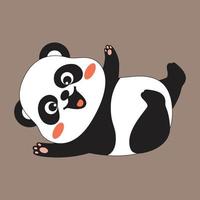 little panda sleeping vector image And illustration