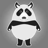 Funny child panda vector image And illustration