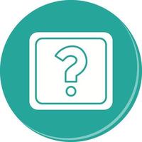 Unique Question Mark Vector Icon