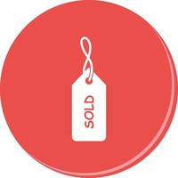 Unique Sold Tag Vector Icon