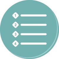 Unique Numbered list Vector Icon