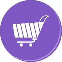 icono de vector de carrito de compras único