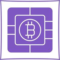 Bitcoin Chip Vector Icon