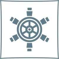 Ship Wheel Vector Icon