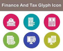 Finance And Tax Vector Icon Set