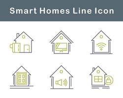 inteligente casas vector icono conjunto