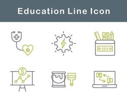 conjunto de iconos de vector de educación