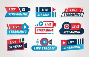 Live Streaming Badge vector